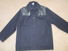 HURRICANE MENS VINTAGE 1980'S WOOL NAVY BLUE DONKEY JACKET SIZE EXTRA LARGE XL