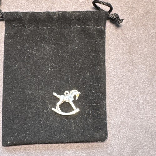Sterling silver rocking horse - silver,