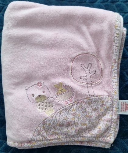 Mothercare pink velour - , blanket