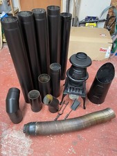 POT BELLY HEATING MULTI FUEL STOVE WITH CONNECTING PIPES