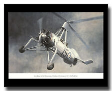 Avro Rota 1 autogyro Cierva C30A RAF Old Sarum framed picture Colin Bradbury