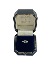 Diamond and Topaz Ring 9ct Gold 0.75ct Blue Topaz Diamond Ring - Size N