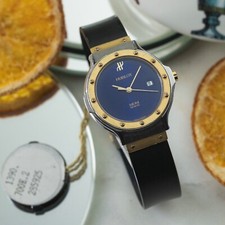 Ladies Hublot Classic MDM 1390 - 18K Gold + Stainless -Striking Blue Dial