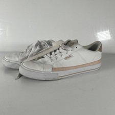 LADIES FILA WHITE CANVAS LACE-UP SHOES / Size UK 5.5