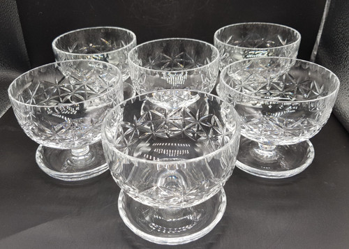 Set vintage cut glass - set, 6