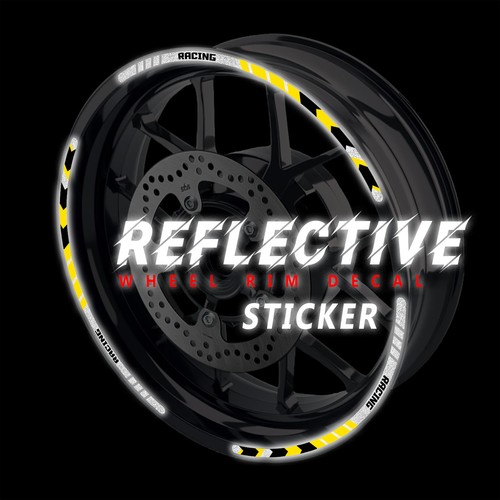 Yellow rim reflective - yellow,