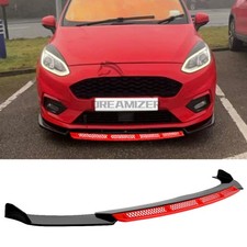 Gloss Red Front Bumper Lip Splitter Spoiler Chin Kits For Ford Fiesta ST MK5 MK7