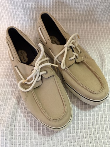 Sperry beige canvas boat - sperry,