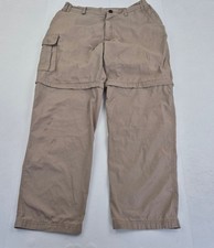 CRAGHOPPERS Trousers 36R Beige Men's Zip Off Legs Cotton Cargo Outdoor Wear