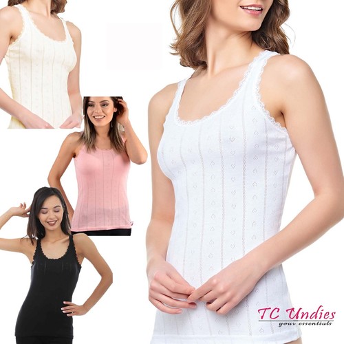 Ladies ribbed cotton wide lace - ladies,