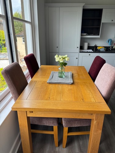 Solid oak dining table 8 - dining,
