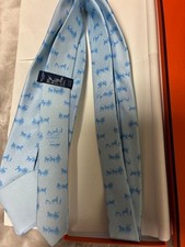 Hermes Light Blue Horse Print