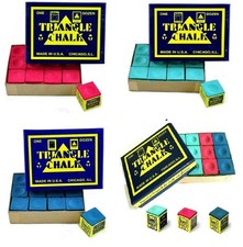 GENUINE TRIANGLE SNOOKER or POOL Cue Tip CHALK - By Tweeten USA BLOCKS / PIECES