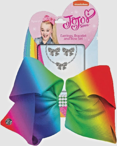 Jojo siwa rainbow bow - bow, earrings