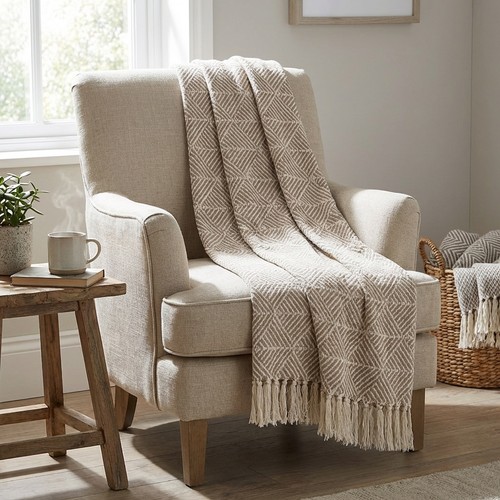 Cotton geometric throw extra - cotton,