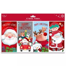 4 Christmas Money Wallets Gift