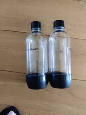 SodaStream PET Bottle - Clear/Black, 1 L, Pack of 2 Bottles (3000242)