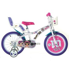 Bike 14 LOL Surprise! for girl with wheels basket doll carrier Dino Bikes