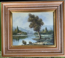 Superb framed oil - oil, board