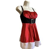 Miss Santa Costume Mrs Claus Christmas Fancy Dress Xmas Party Outfit UK 8 10 12