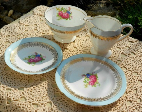 Gladstone pale blue - blue, gold