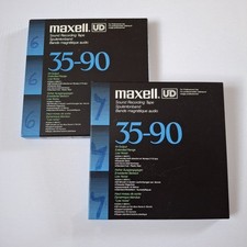 x2 MAXELL 35-90 (N)  7INCH REEL TO REEL TAPES. USED BUT VGC. UK SELLER*