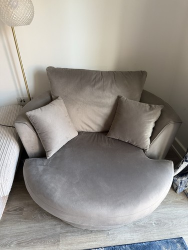 Large swivel chair grey with - grey, 2