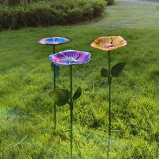 Metal Flower Bird Bath Free