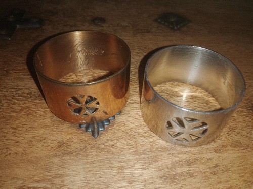 Two vintage napkin rings - napkin,