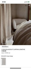 H & M Linen Mix Blackout Curtains In Perfect Condition. Been Hanging Not Drawn