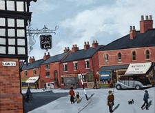 Peter J Norman Original Oil Painting Ye Golden Lion Pub Blackley Manchester