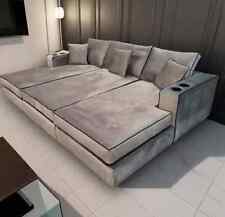 Cupholder Cinema Sofa U Shape Sofa SALE PRICE L Shape New Chaise Footstool