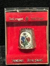 Vintage Real Enamel Versilbert