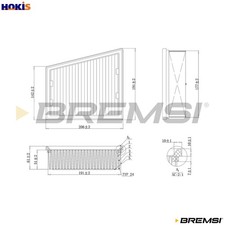 AIR FILTER FA1151 FOR RENAULT