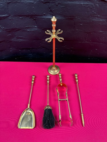 Brass fireside companion set - fireside,