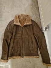 Real Leather And Sheepskin Flying Jacket