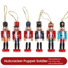 6pcs 12CM Wooden Nutcracker