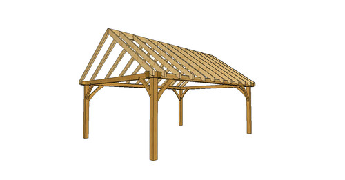 Oak garden gazebo carport - gazebo,