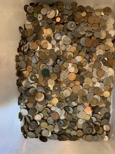Bulk mixed foreign world coins - world,