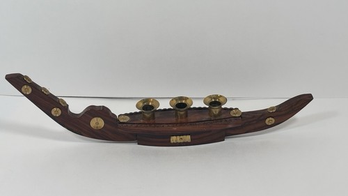 Vintage wooden brass gondola - &,