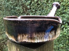 Vintage Retro Mid Century Drip Glaze GAP GHANA Sauce Dish Coffee Pot With Handle