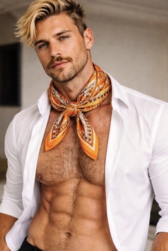 Men neckerchief faux - neckerchief, silk