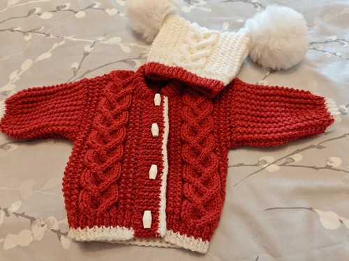 Hand knitted baby aran - knitted,