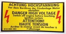 Sticker Engine Bay Warning