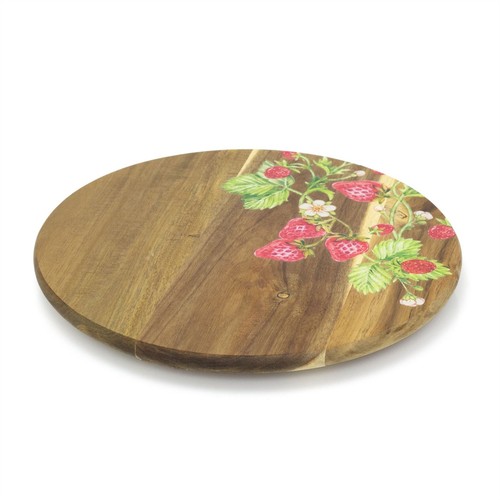 Strawberry wooden lazy susan - strawberry, |