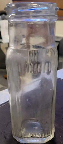 Vintage glass bottle jar - glass,