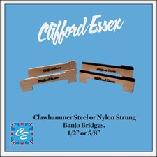 CLAWHAMMER BANJO BRIDGES . CLIFFORD ESSEX QUALITY.