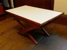 Mid Century White Formica Low
