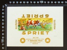 2 Original Vintage Spriet (Belgium) Small Milk and Nut Chocolate Wrappers 1930s?