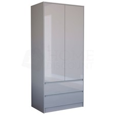 Gloss Wardrobe Cabinet Organizer Clothes Storage MDF Bedroom Furniture
